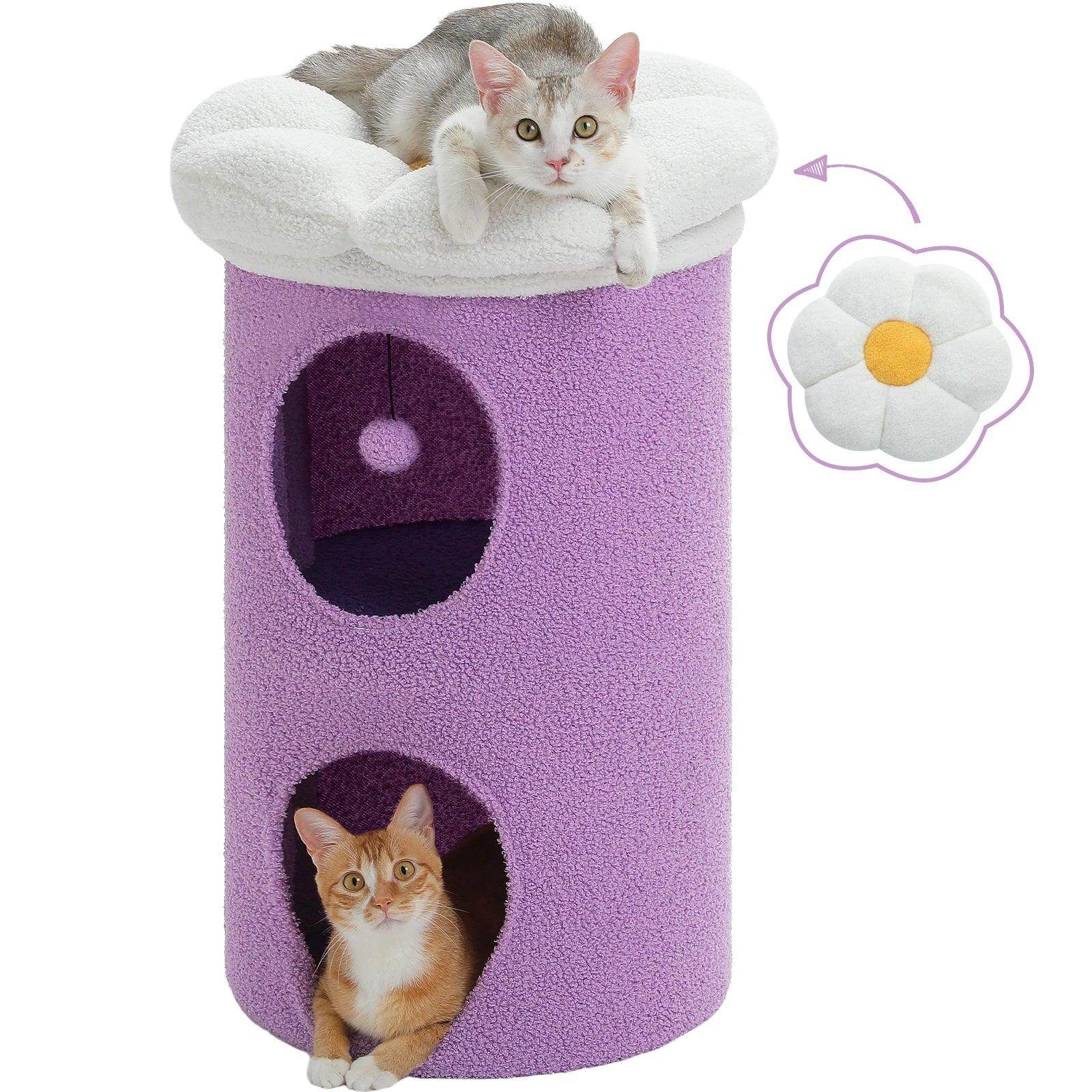 Flower Cat Bed House Indoor Double-Deck Cat Condo - My Store