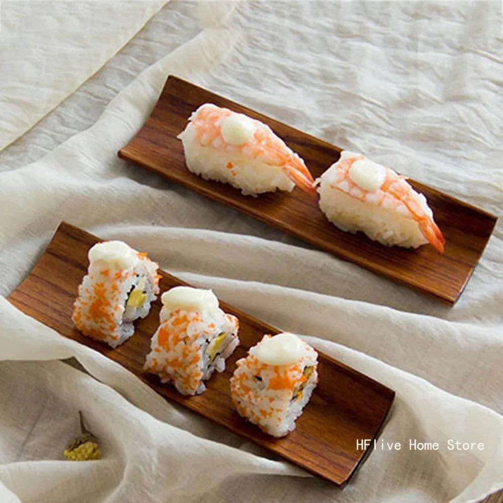 Wooden Oblong Sushi Plate - My Store