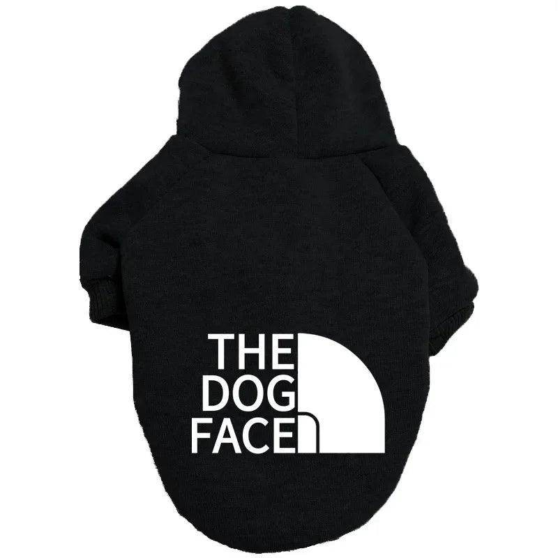 Dog Face Print Hoodie - My Store