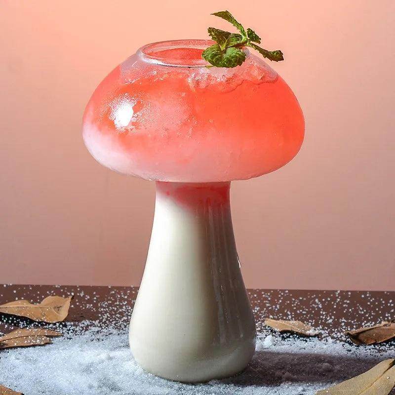 Mushroom Cocktail Glass Cup with Straw - My Store