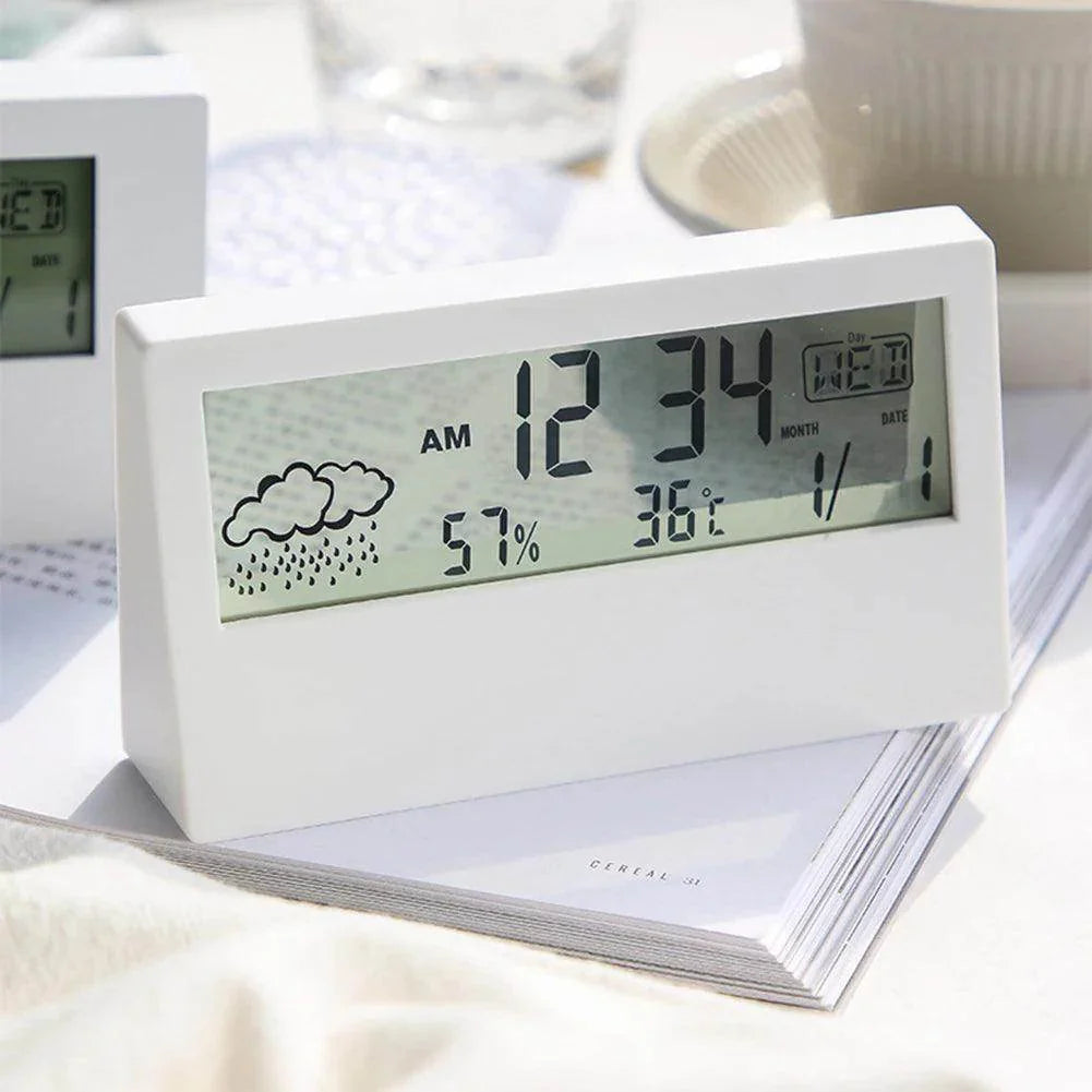 Digital Thermo-Hygrometer Desk Clock - My Store
