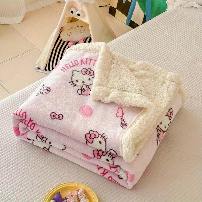 Hello Kitty Plush Double-Layered Throw Blanket - My Store