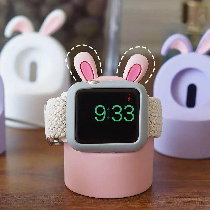 Cartoon Cat Ears Apple Watch Charger Stand - My Store