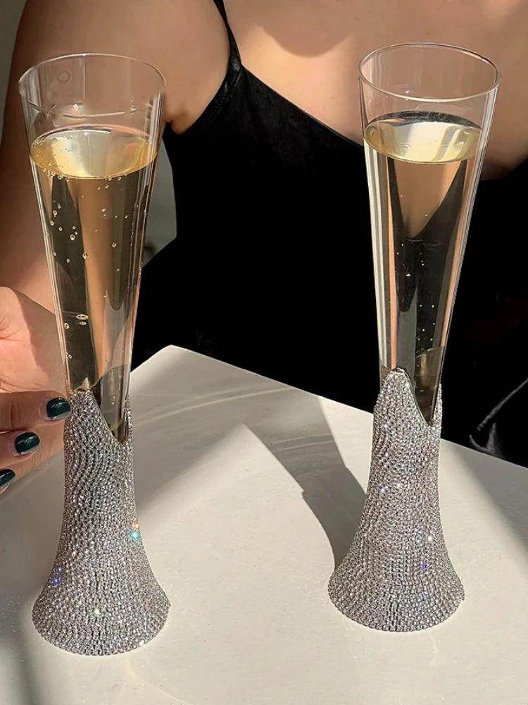 Diamond Crystal Champagne Glass - My Store