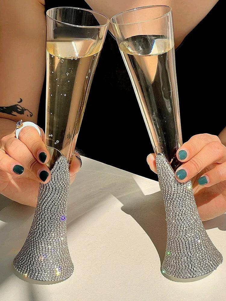 Diamond Crystal Champagne Glass - My Store