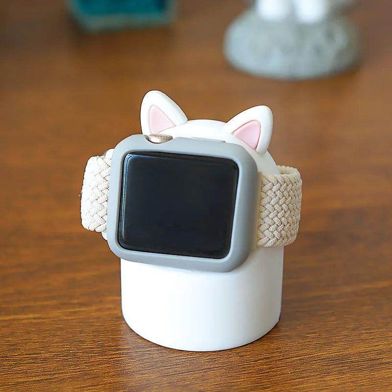 Cartoon Cat Ears Apple Watch Charger Stand - My Store