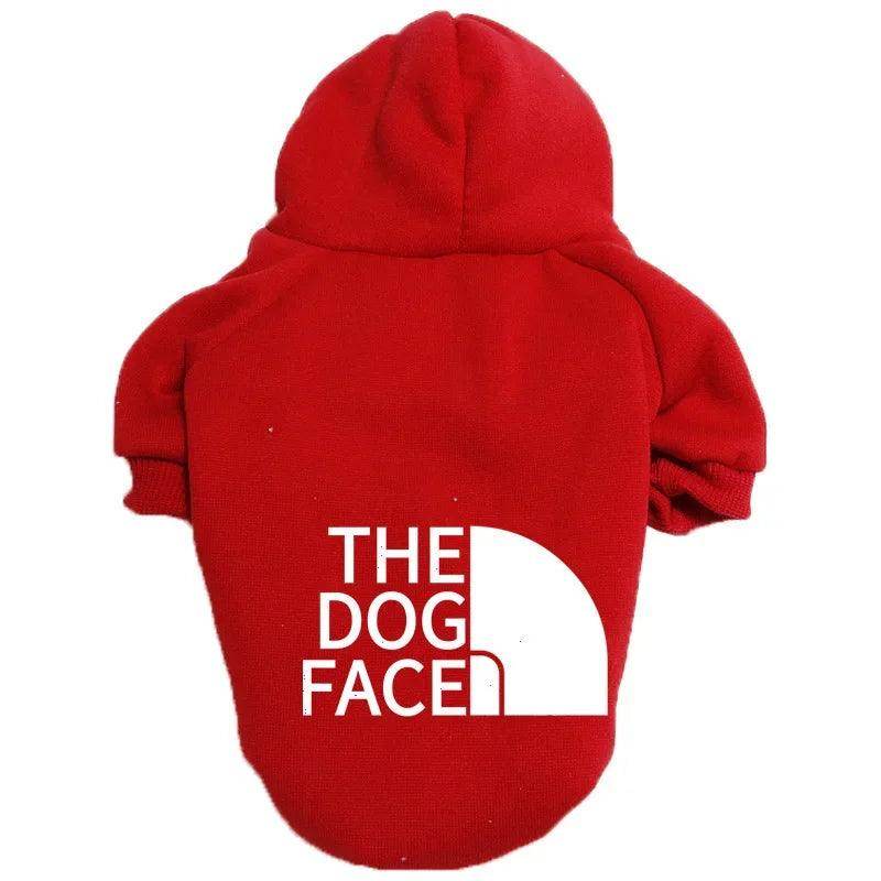 Dog Face Print Hoodie - My Store