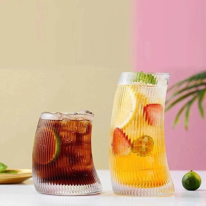 Sail-Shaped Rolling Glass Cup - 340ml/500ml