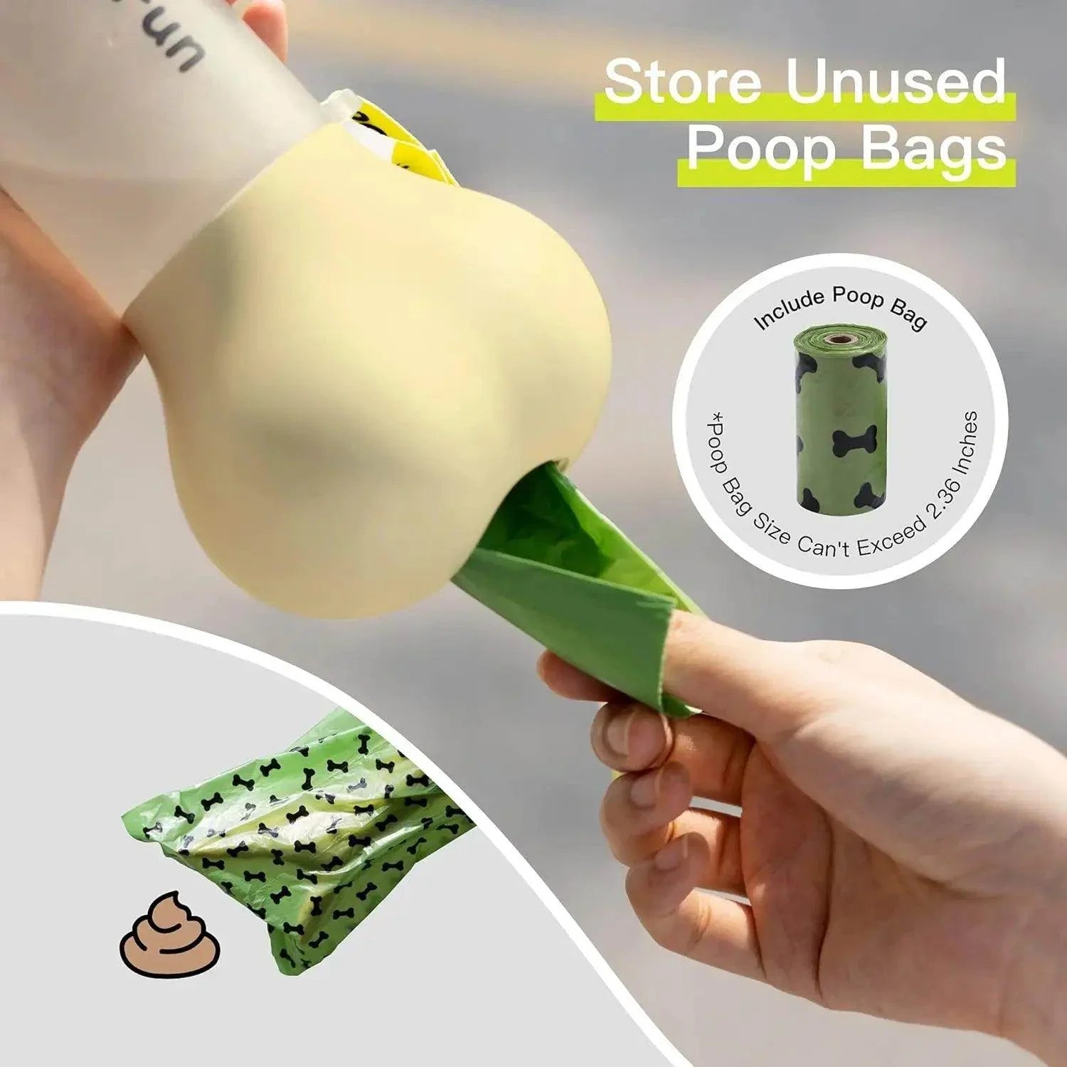 Portable Dog Water Bottle with Poop Bag Dispenser - My Store