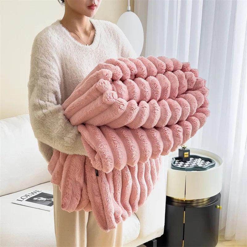 Simplicity Solid Color Flannel Blanket - My Store
