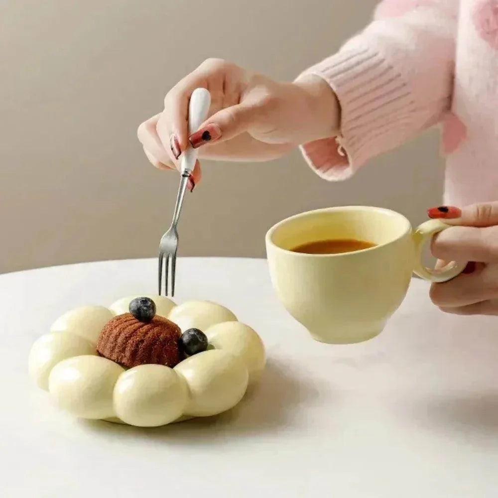 200ml Ceramic Cloud Coffee Mug Set with Decorative Tray - My Store