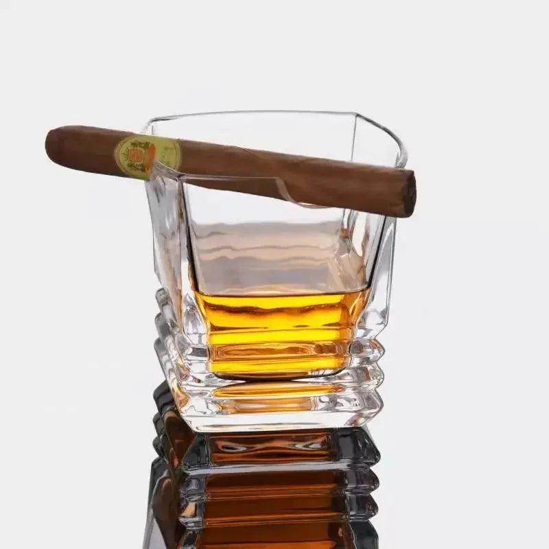 Creative Luxury Whiskey Glass with Cigar Rest - My Store