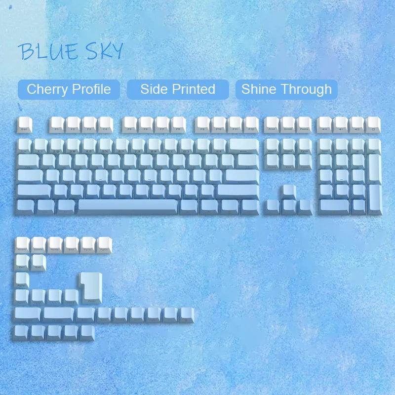 135 Keys Gradient Green Shine Through Keycaps - My Store