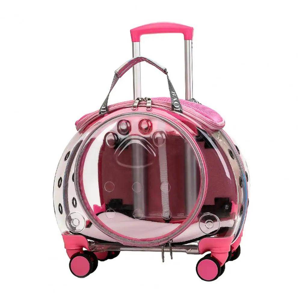 Pet Trolley Case - Ventilated, Silent Wheels - My Store