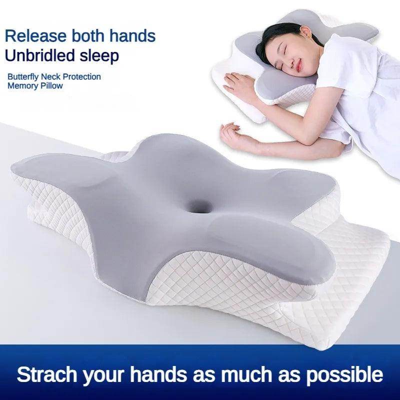 Butterfly-Shaped Memory Foam Pillow – Orthopedic Neck Support - My Store