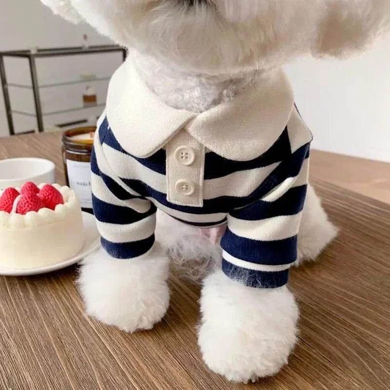 Striped Polo Shirt for Dogs - My Store
