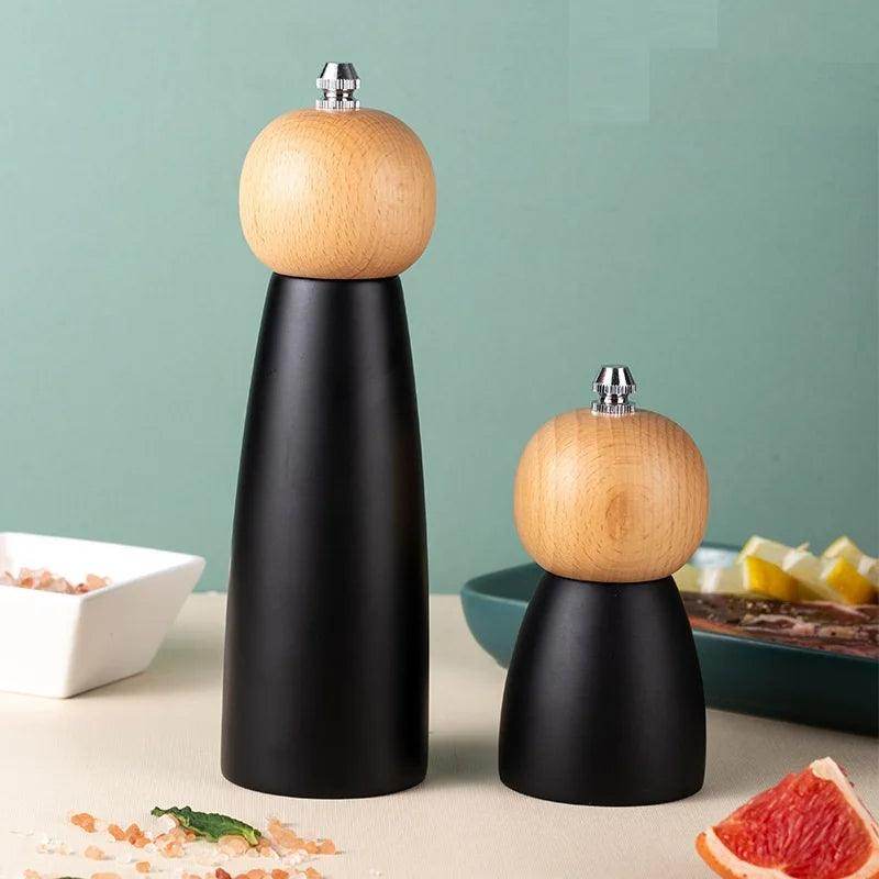 Rubber Wooden Salt & Pepper Grinder Set - My Store