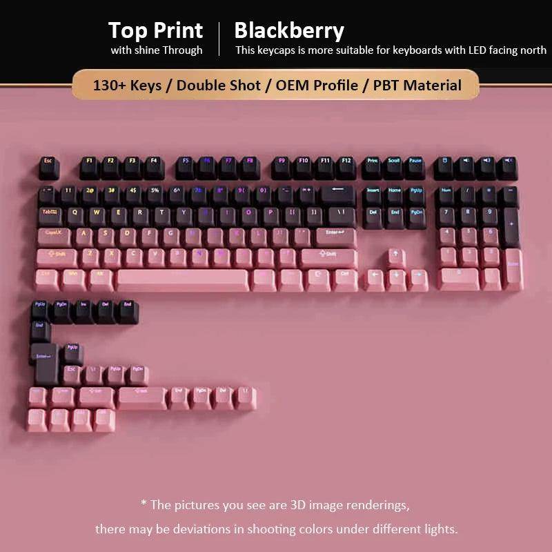 135 Keys Gradient Green Shine Through Keycaps - My Store