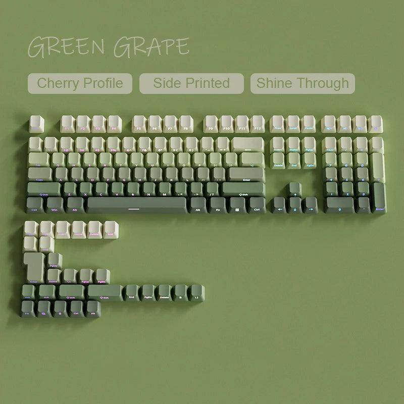 135 Keys Gradient Green Shine Through Keycaps - My Store