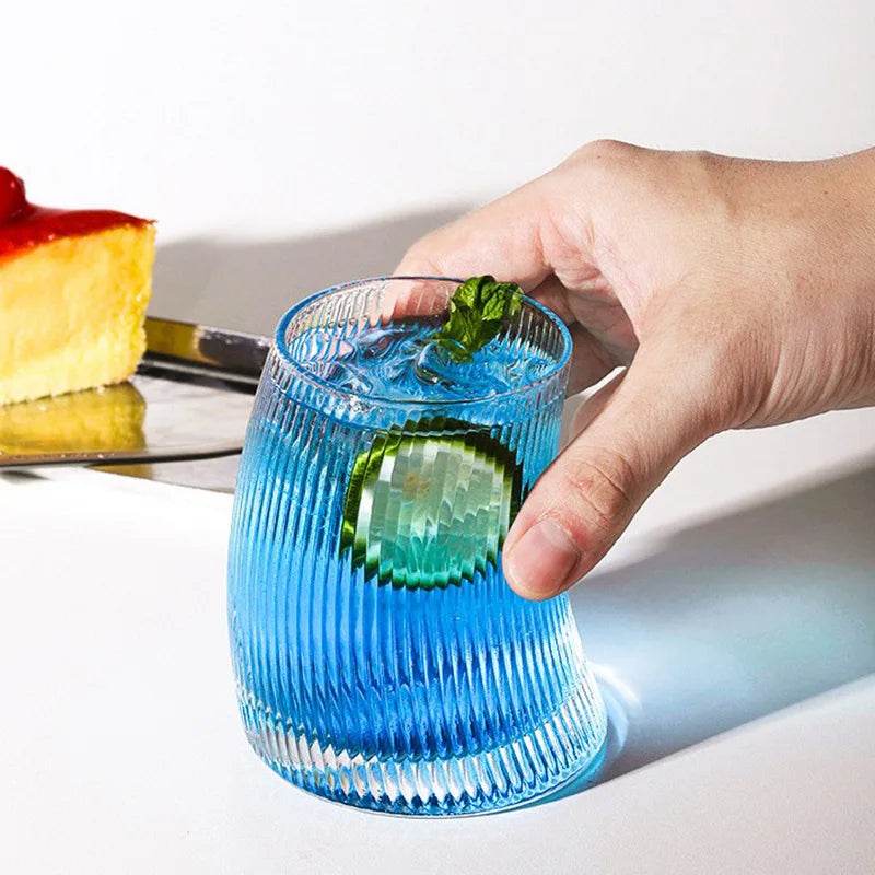 Sail-Shaped Rolling Glass Cup - 340ml/500ml