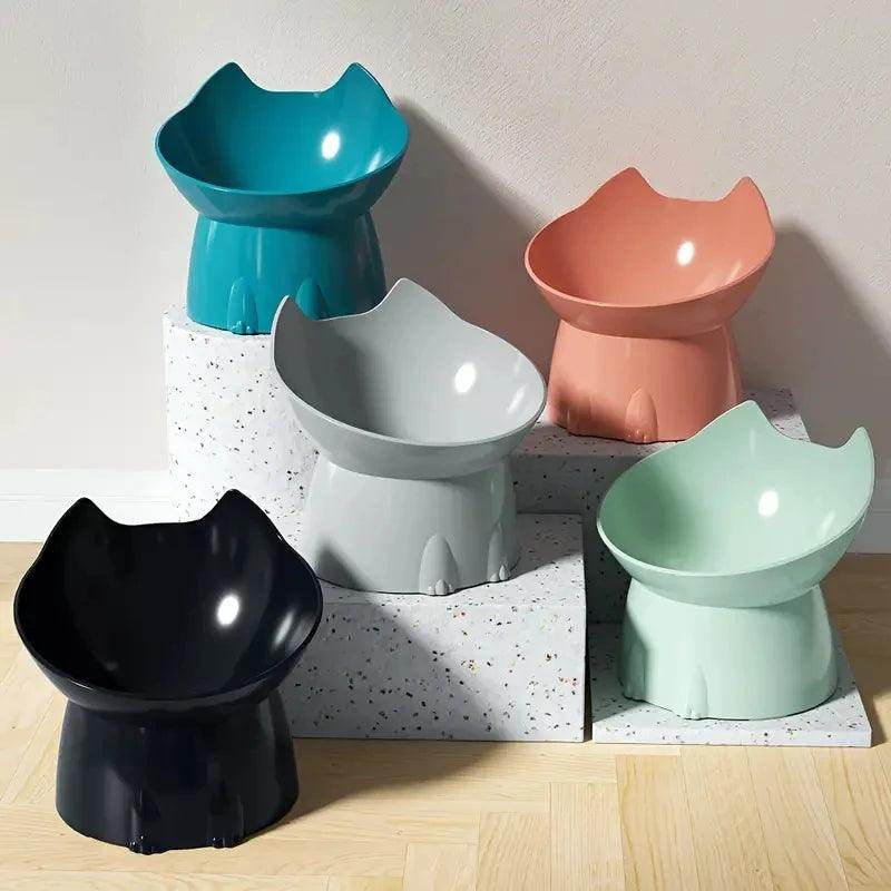 Elevated Cat Bowl with Tilted Edge - My Store