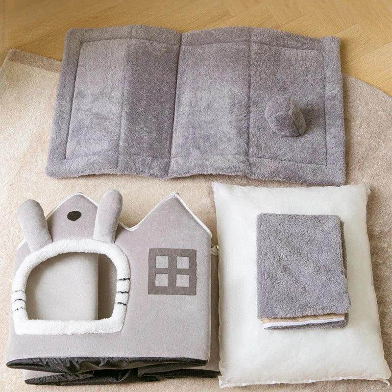 Foldable Luxury Pet House with Detachable Mat - My Store