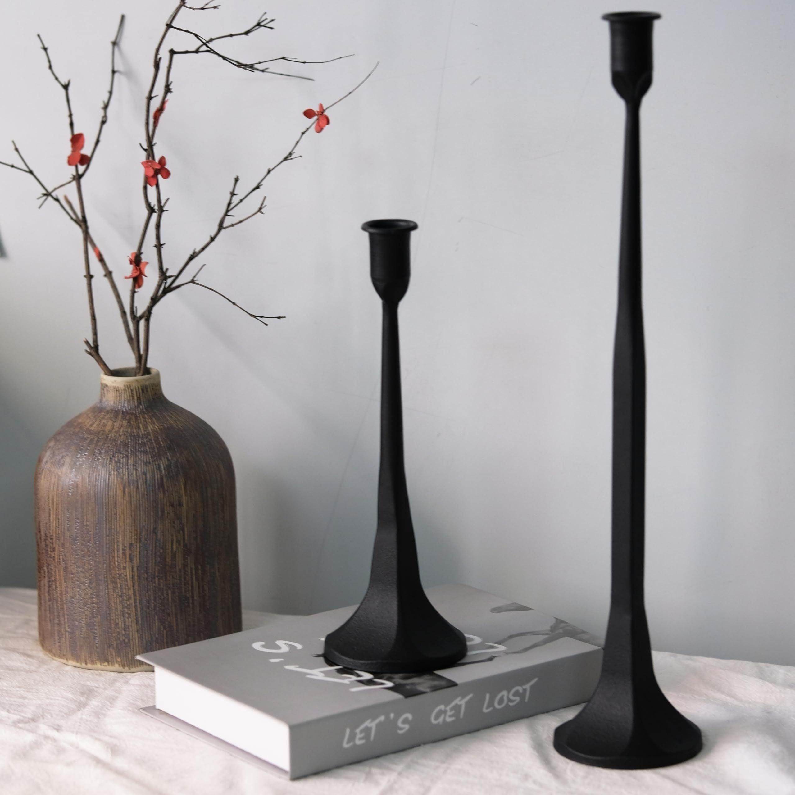 Black Iron Taper Candle Holder Set - My Store