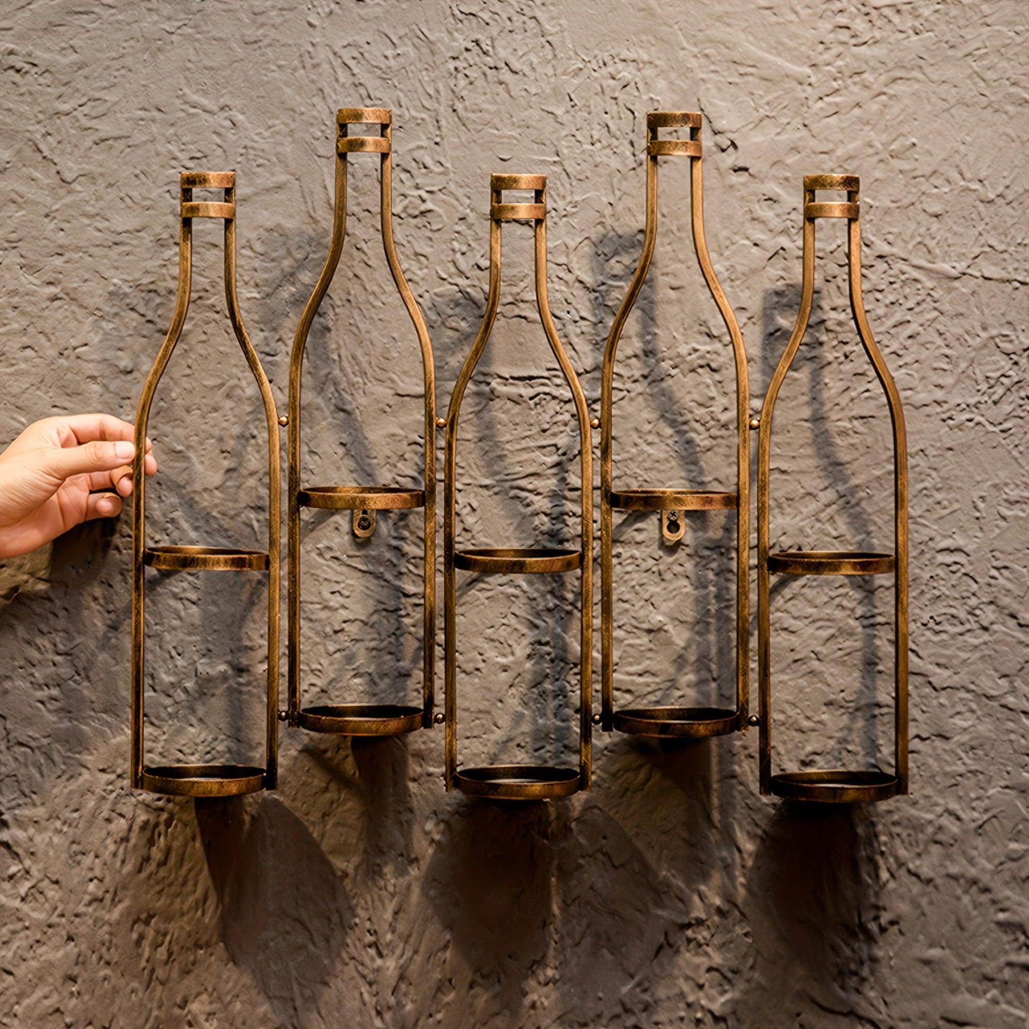 Vintage Iron Wall-Mounted Wine Rack - My Store