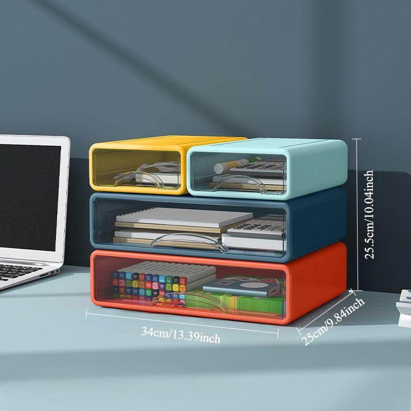 Stackable Office Storage Boxes with Drawers - My Store