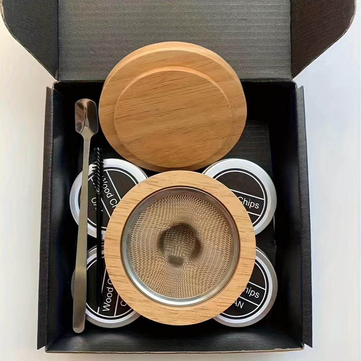 Smoked Wood Cocktail Shaker Set - My Store