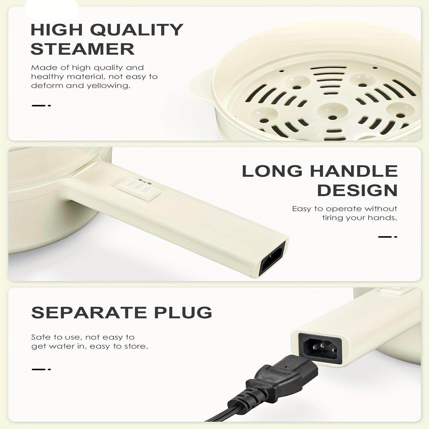 Dual Power Non-Stick Electric Pot with Steamer - My Store