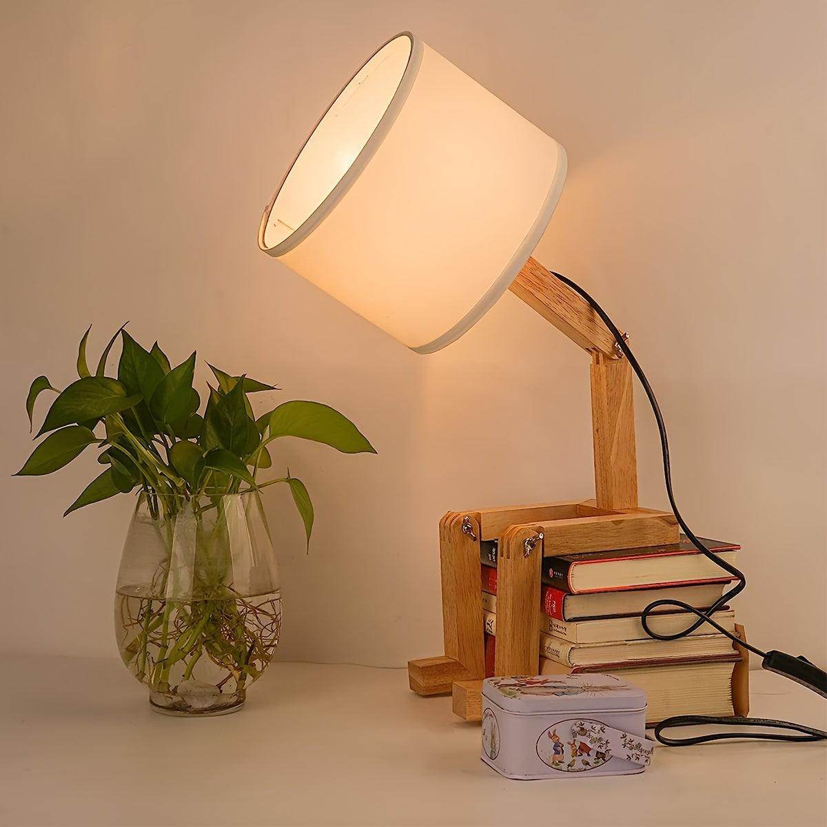 Robot Wooden Desk Lamp – Adjustable & Fun DIY Table Light - My Store