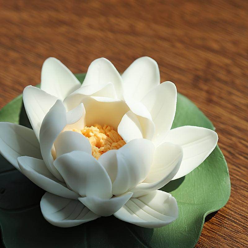 Handcrafted Ceramic Lotus Incense Burner - My Store