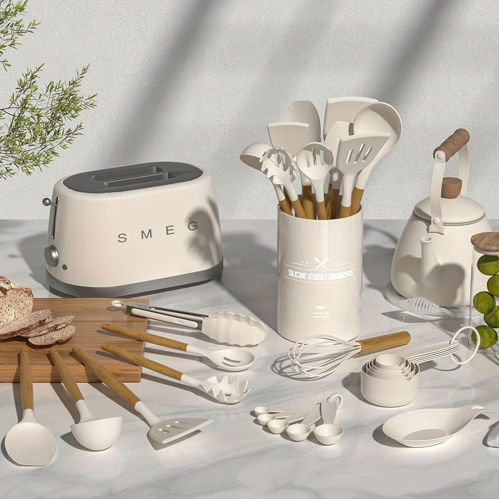 33pcs Silicone Utensil Set with Stand - My Store