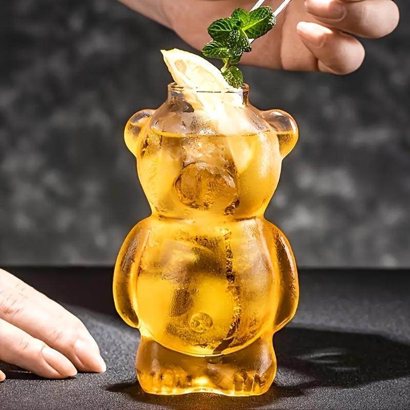 Insulated Teddy Bear Glass Cups - Set of 4 with Straws and Brush - My Store