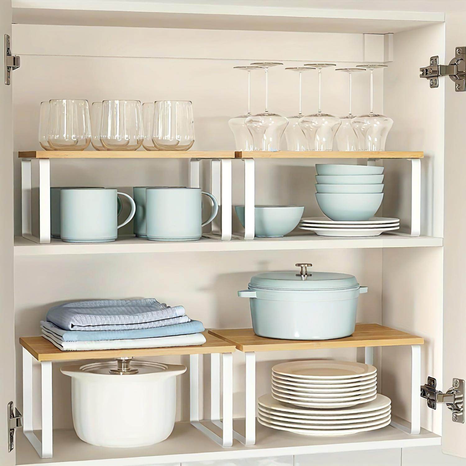 2-Pack Stackable Kitchen Cabinet Organizers - My Store