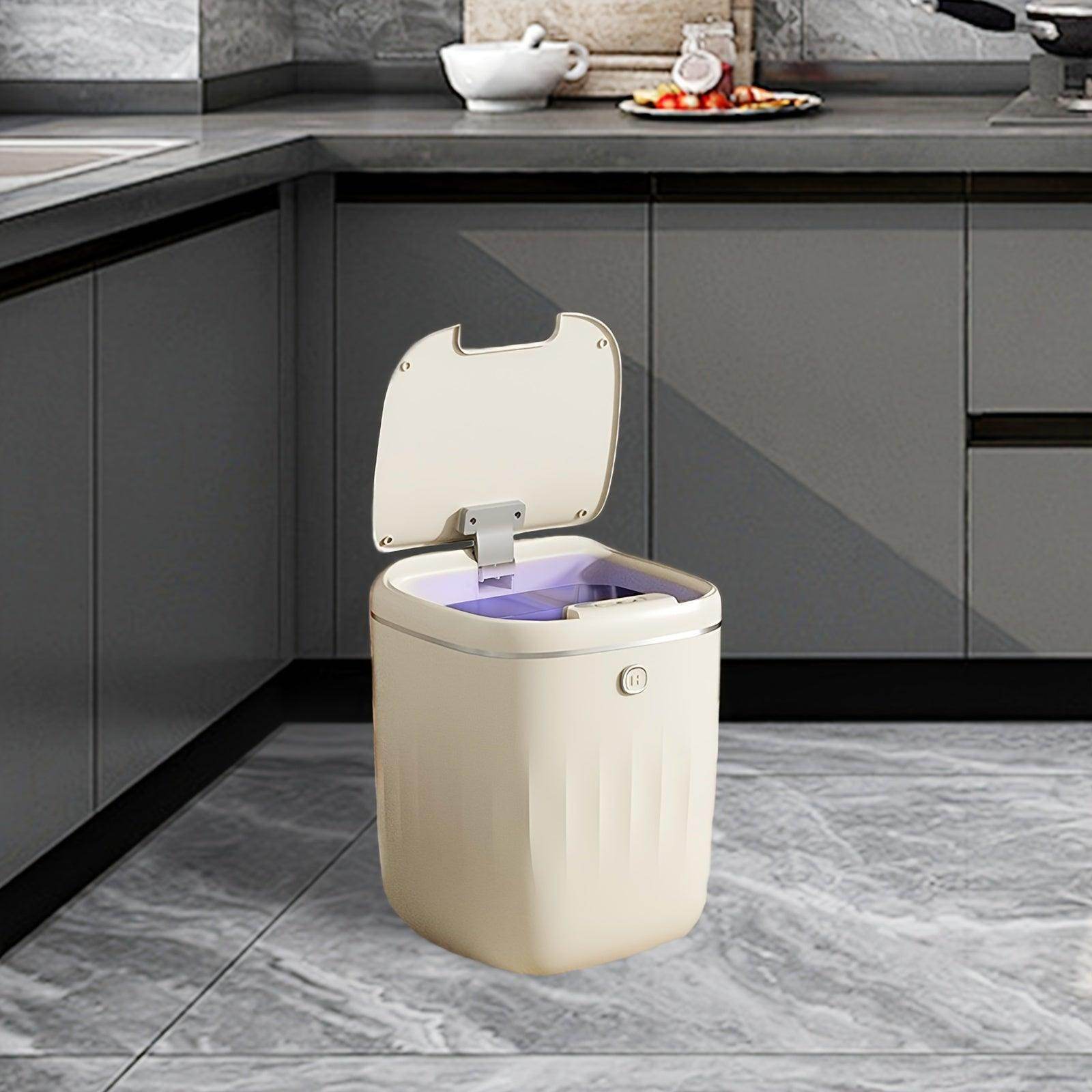 White/Cream Smart Trash Can - My Store