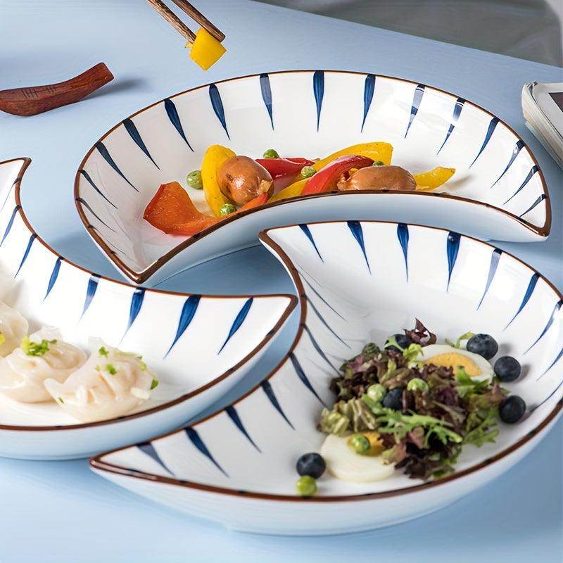 Moon-Shaped Ceramic Plate Set - My Store