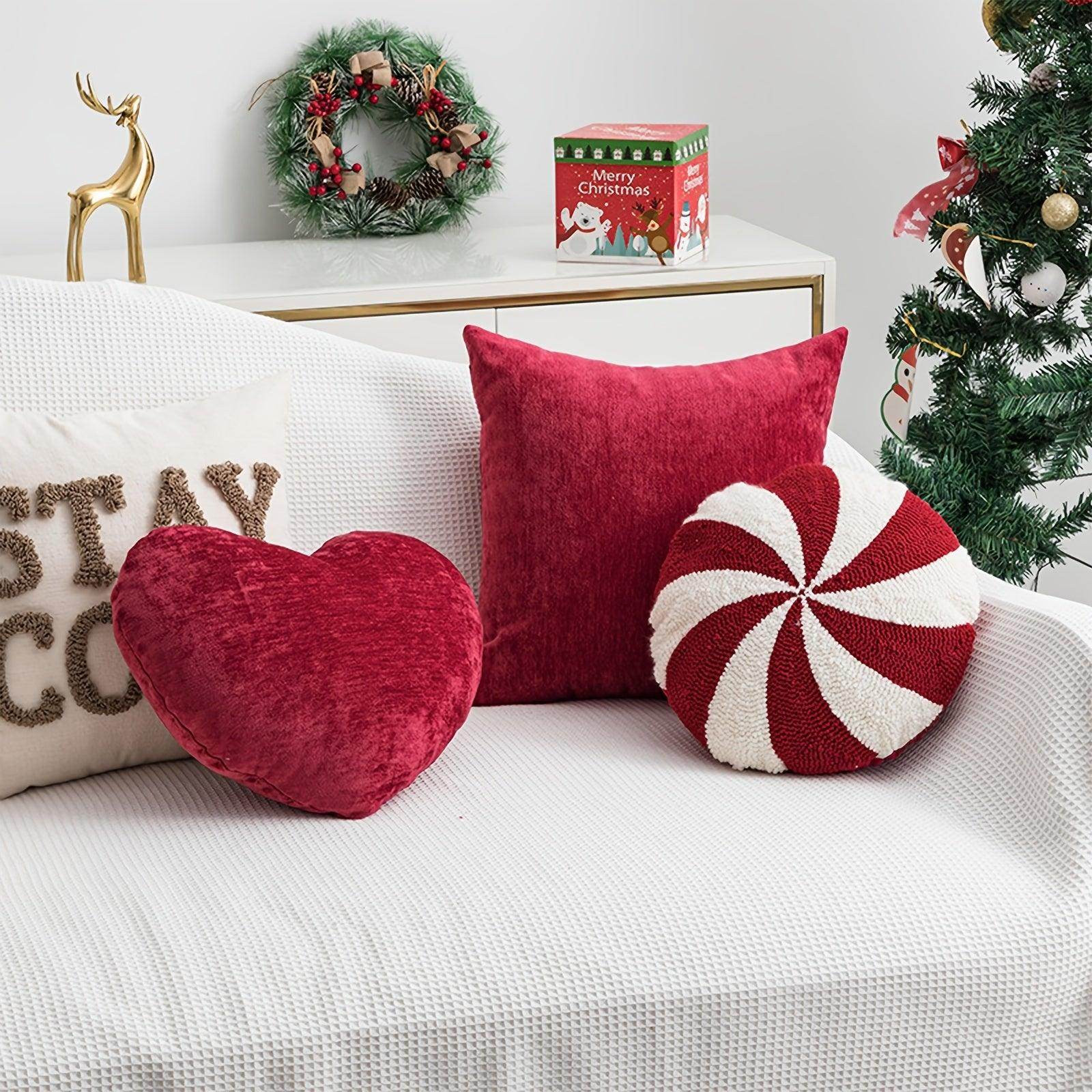 Festive Candy Cane Plush Pillow - My Store