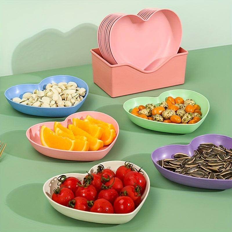 5pcs Durable Heart-Shaped Plate Set - My Store