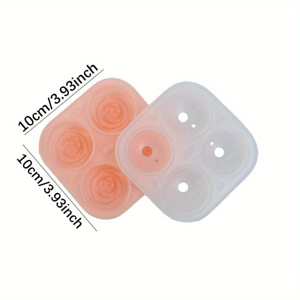 Rose-Shaped Ice Cube Mold - 4 Grids Multipurpose Tray - My Store