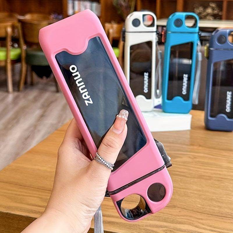 350ml Plastic Leakproof Square Water Bottle with Straw - My Store