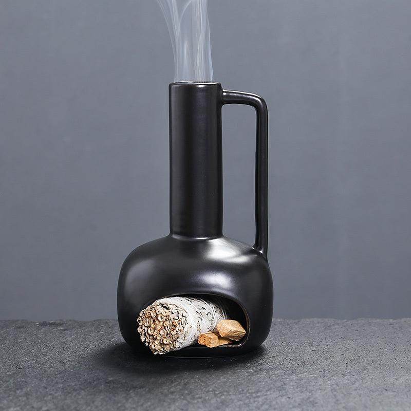 Ceramic Incense Burner with Chimney & Handle - My Store