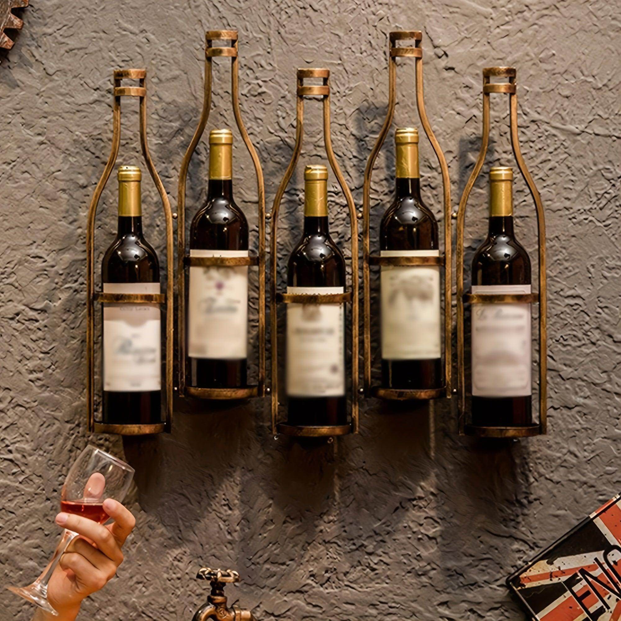Vintage Iron Wall-Mounted Wine Rack - My Store
