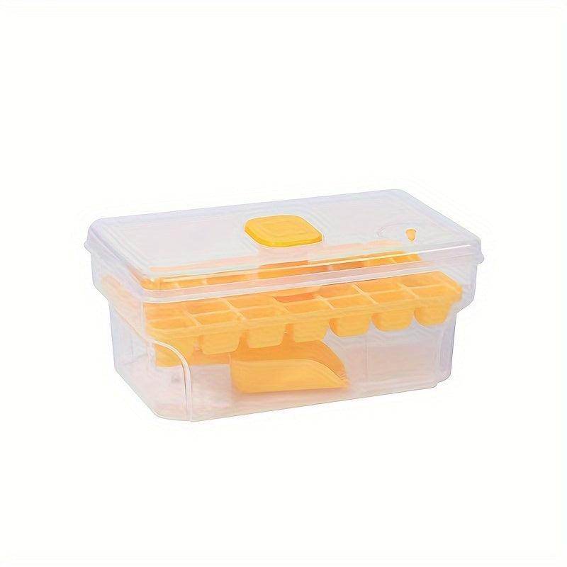 Easy-Release Ice Cube Tray with Lid & Scoop (34/68 Capacity) - My Store