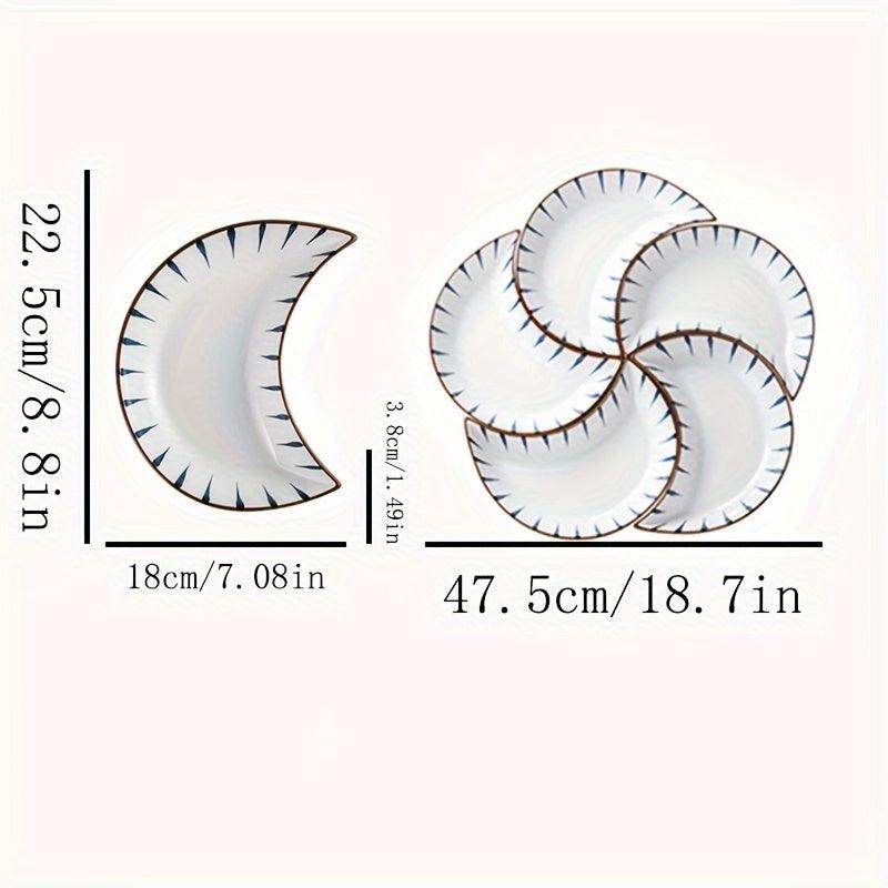 Moon-Shaped Ceramic Plate Set - My Store