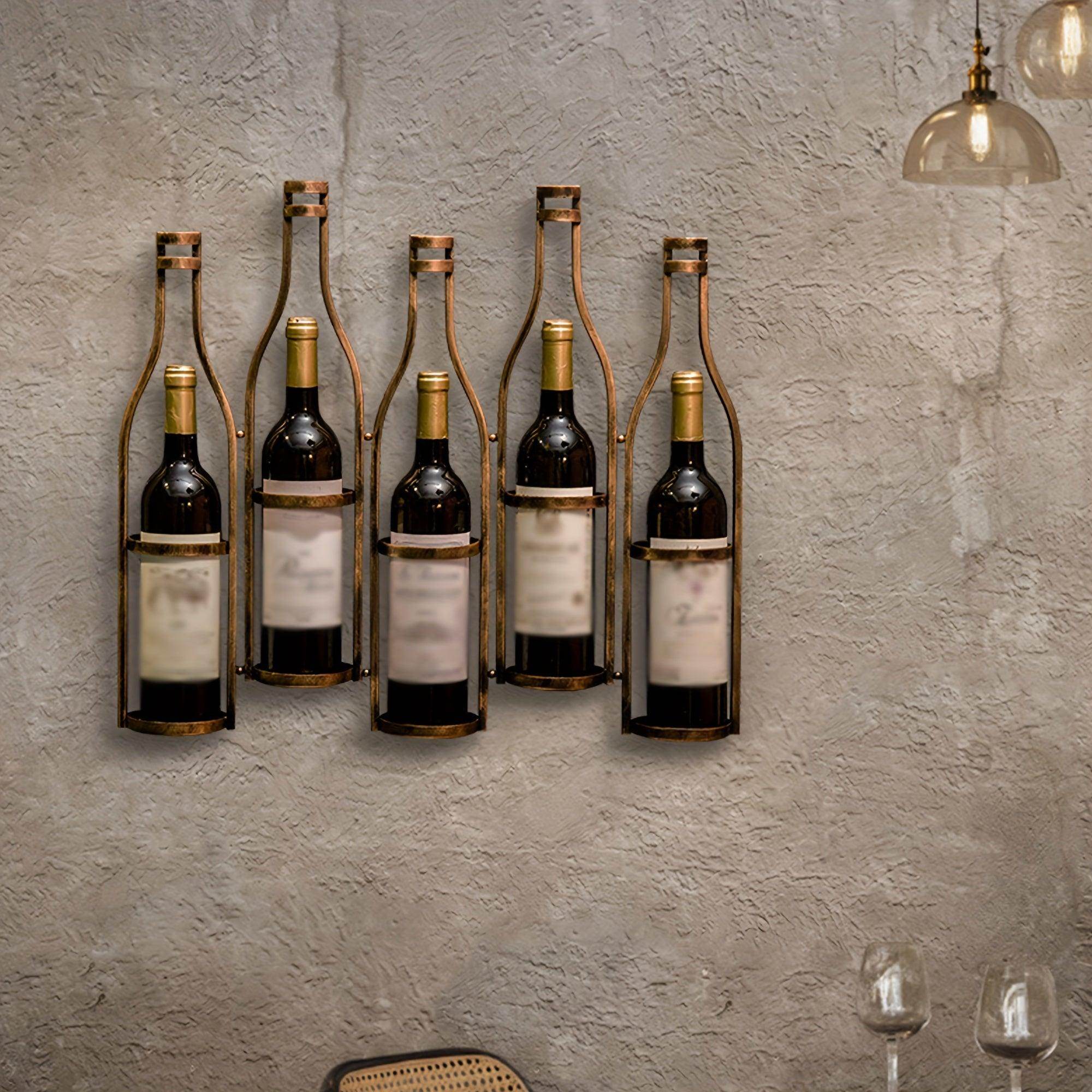 Vintage Iron Wall-Mounted Wine Rack - My Store