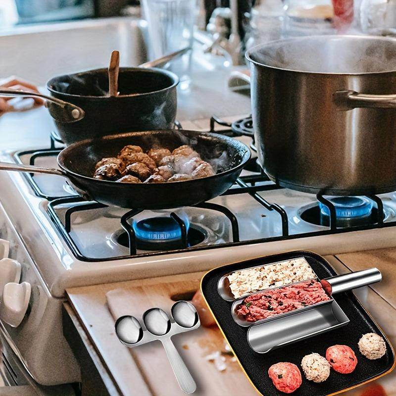 Stainless Steel Meatball Maker Set (2-Piece) - My Store