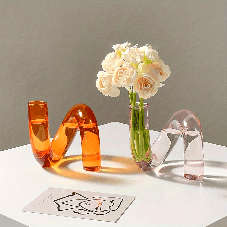 Exquisite Nordic Style Glass Pedestal Flower Vase - My Store