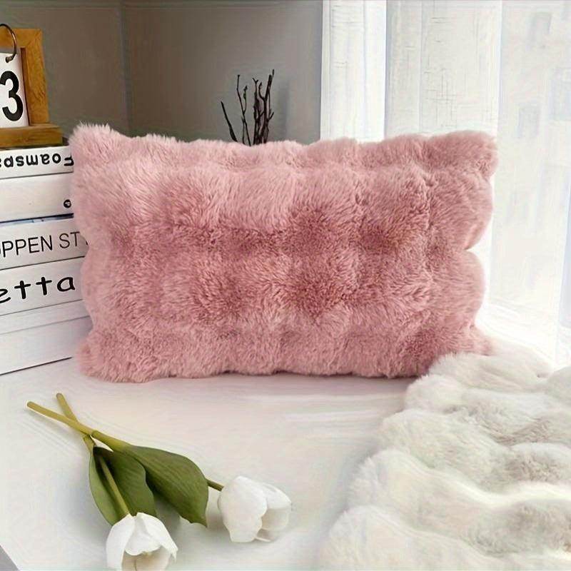 Luxurious Faux Rabbit Fur Pillow – Ultra-Soft Modern Throw Pillow - My Store